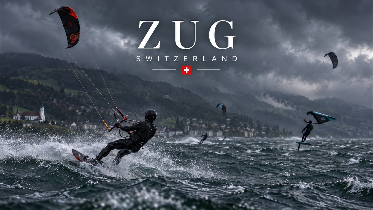 Epic Kitesurfing Into the Storm ⚡? | Wild Winds on Lake Zug ??
