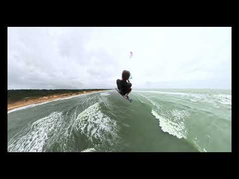 Strong North Easter Kitesurfing, Virginia - Big Air, Loops