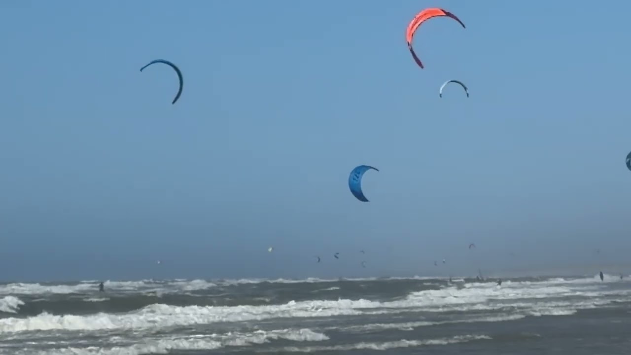 Extreme kitesurfing in the Netherlands